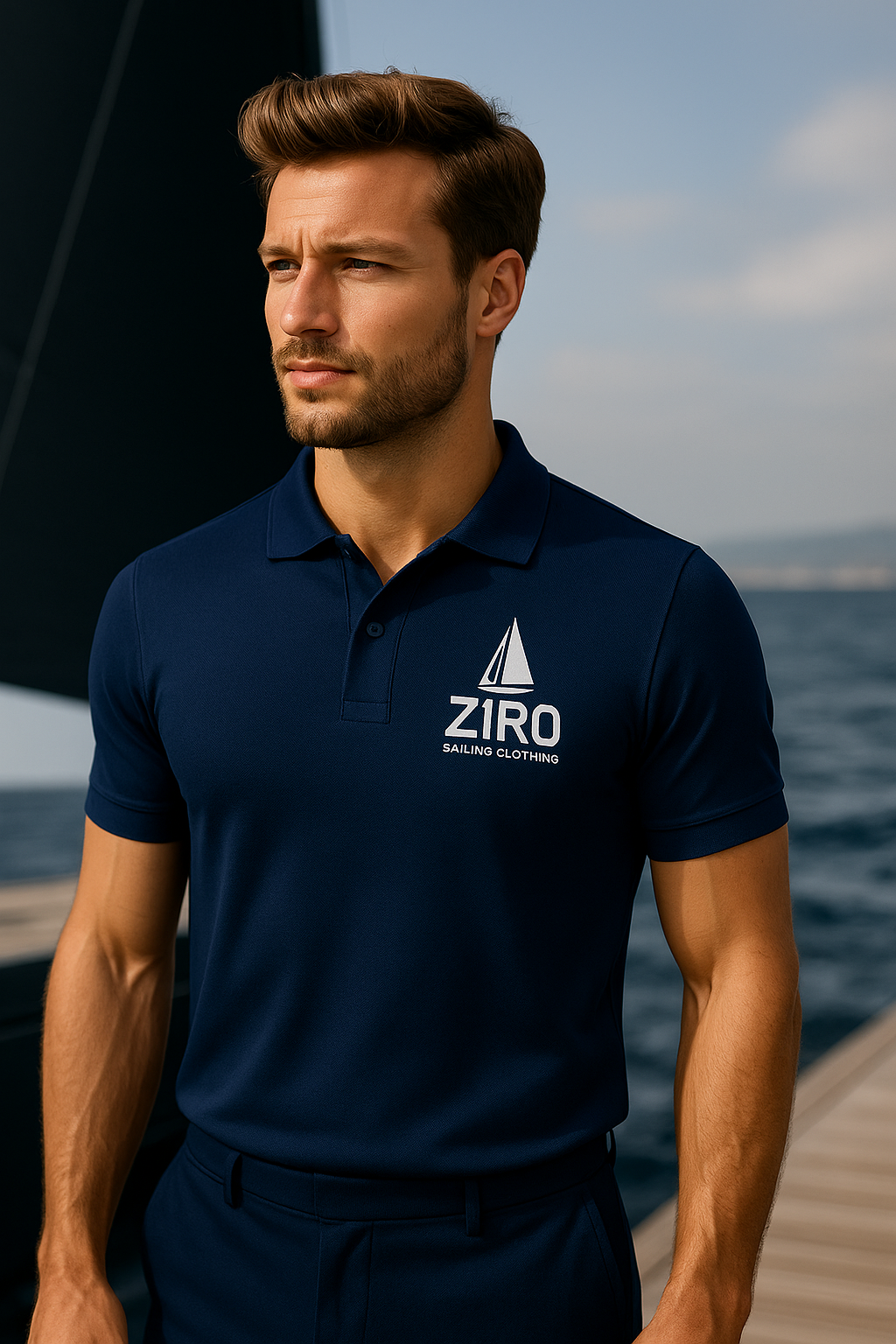 Z1RO Hochwertiges Herren Polo in Slim Fit – entwickelt für Stil & Funktionalität auf See und an Land.